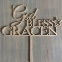 God Bless Cake topper