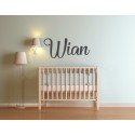 Large wooden calligraphy name sign cut out for a nursery or kids room