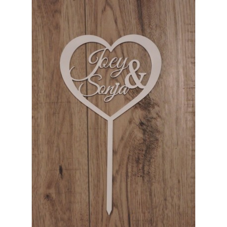 Heart Cake topper