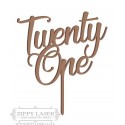 Twenty one cake topper