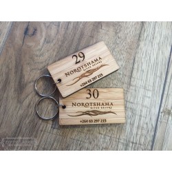 Rectangular Bamboo keyrings