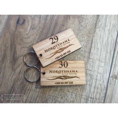 Rectangular Bamboo keyrings