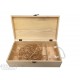 Wooden wine box with latch