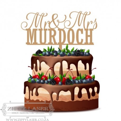 CT009 Cake topper - Mr & Mrs