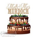CT009 Cake topper - Mr & Mrs