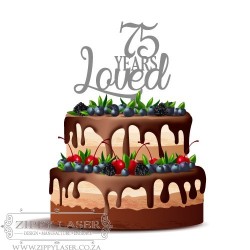 CT016 Cake topper - Years Loved