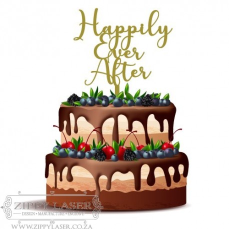 CT018 Cake topper - Happily Ever After