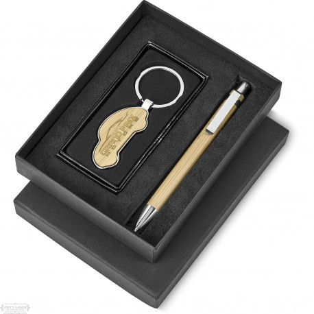 Bamboo - Keyring and Pen combo - Car
