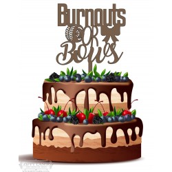 Burnouts or Bows Cake topper