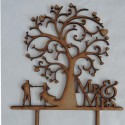 Mr & Mrs Dancing Tree Cake topper