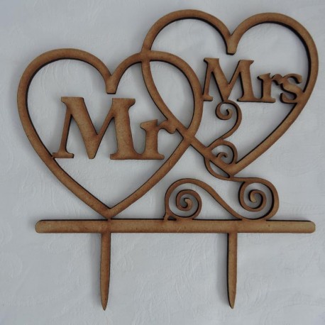 Mr & Mrs Cake topper