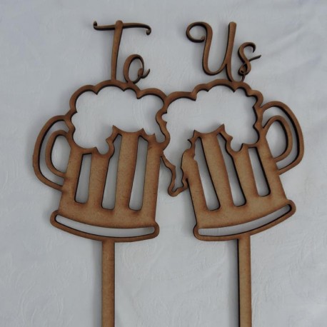 Cheers to us! Cake topper